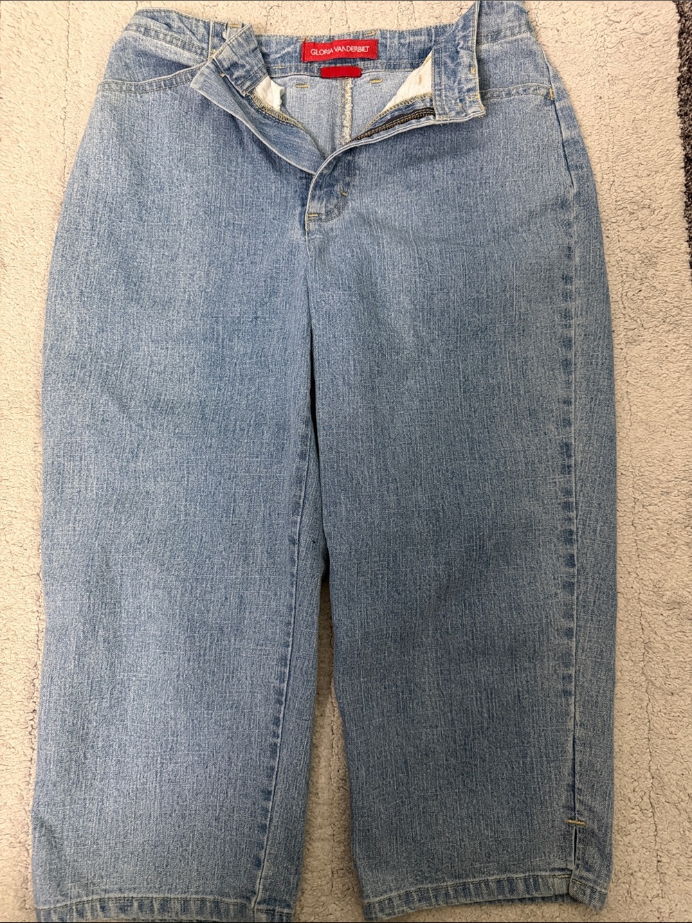 VTG 80’s Gloria Vanderbilt Light Blue Denim Capris/Stretch Mom Jeans - 4